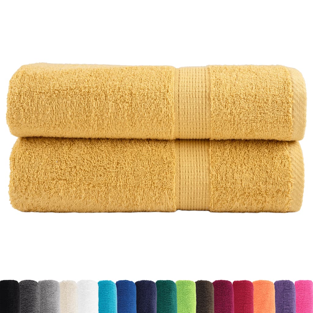 Premium Bath Towels SOLUND 2pcs Gold 100x150cm 600gsm