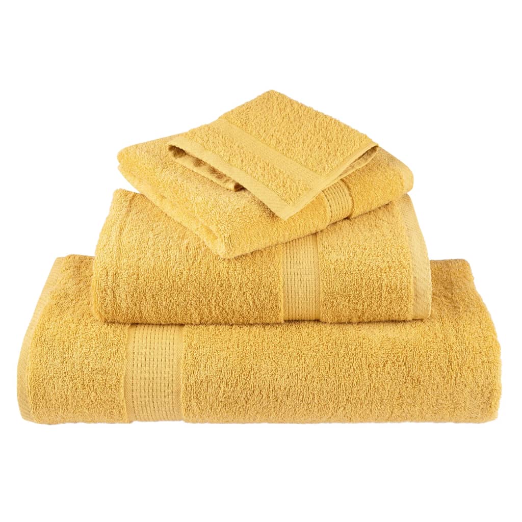 Premium Bath Towels SOLUND 2pcs Gold 100x150cm 600gsm