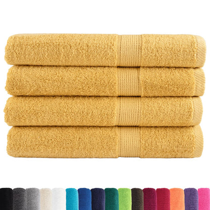 Premium Sauna Towels SOLUND 4pcs Gold 80x200cm 600gsm