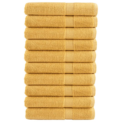 Premium Sauna Towels SOLUND 10pcs Gold 80x200cm 600gsm