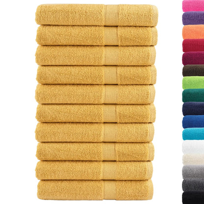 Premium Sauna Towels SOLUND 10pcs Gold 80x200cm 600gsm