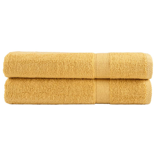 Premium Towels SOLUND 2pcs Gold 100x200cm 600gsm