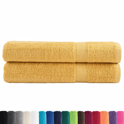 Premium Towels SOLUND 2pcs Gold 100x200cm 600gsm