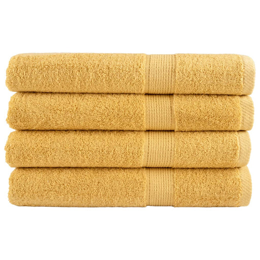 Premium Towels SOLUND 4pcs Gold 100x200cm 600gsm