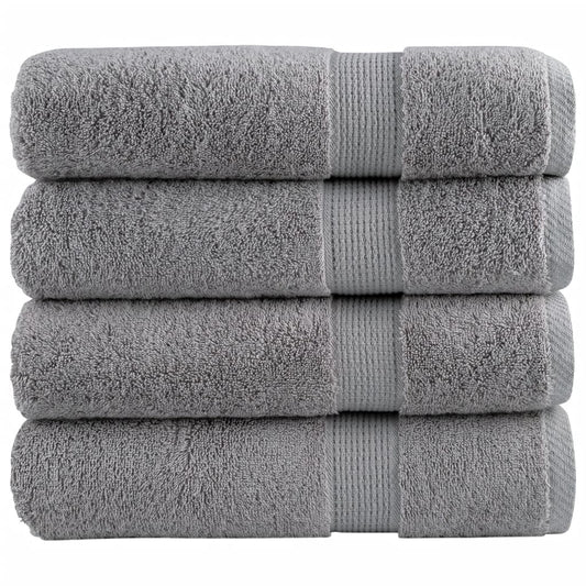 Premium Shower Towels SOLUND 4pcs Grey 70x140cm 600gsm