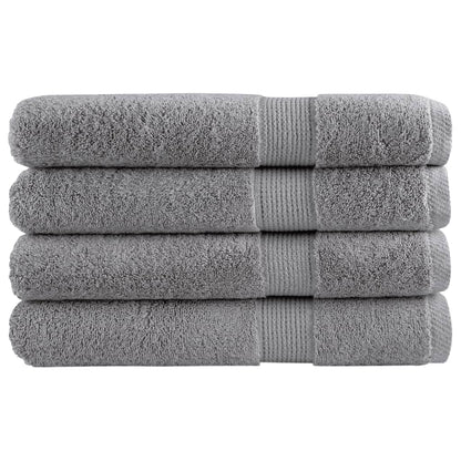 Premium Towels SOLUND 4pcs Grey 100x200cm 600gsm