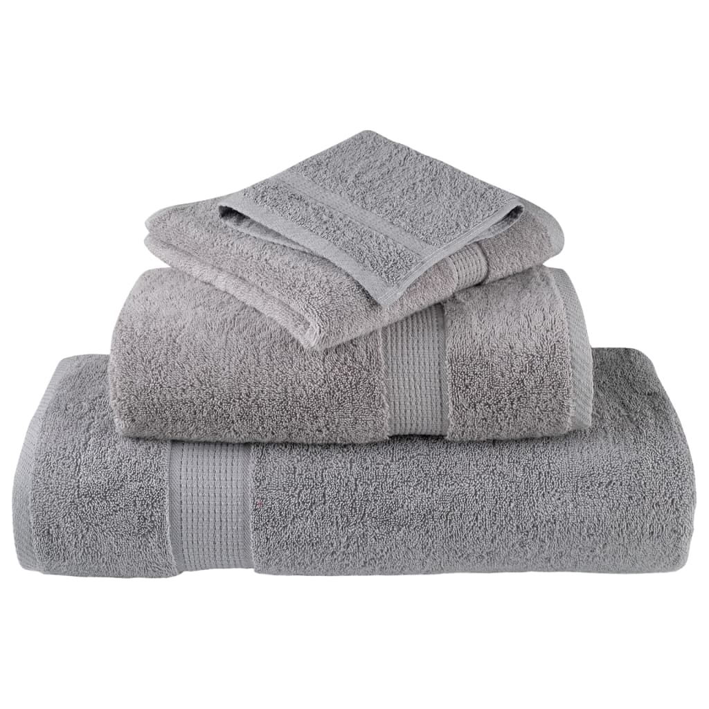 Premium Towels SOLUND 4pcs Grey 100x200cm 600gsm