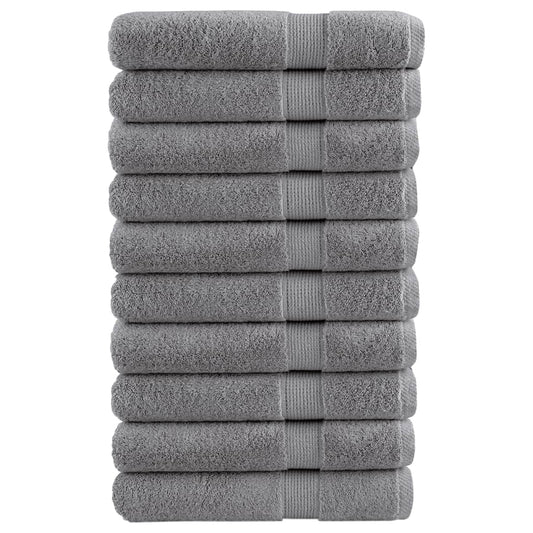 Premium Towels SOLUND 10pcs Grey 100x200cm 600gsm