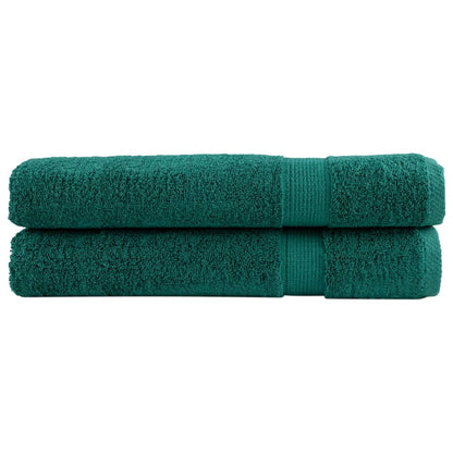 Premium Sauna Towels SOLUND 2 pcs Green 80x200 cm 600 gsm