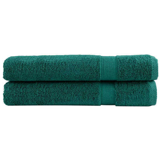 Premium Sauna Towels SOLUND 2 pcs Green 80x200 cm 600 gsm