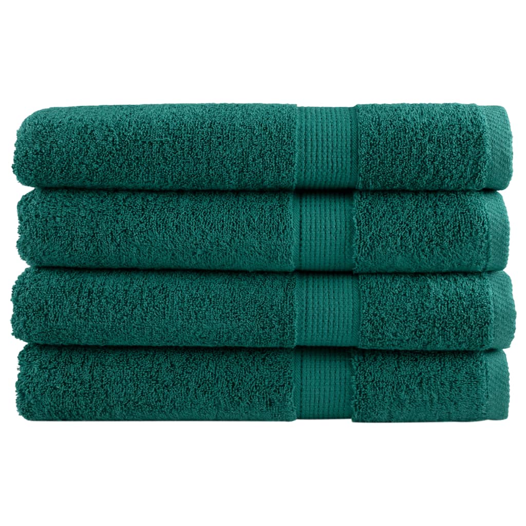 Premium Sauna Towels SOLUND 4 pcs Green 80x200 cm 600 gsm