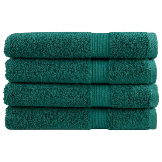 Premium Towels SOLUND 4 pcs Green 100x200 cm 600 gsm