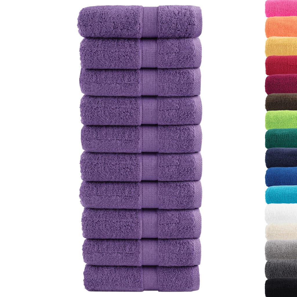 Premium Soap Towels SOLUND 10 pcs Purple 30x30 cm 600 gsm