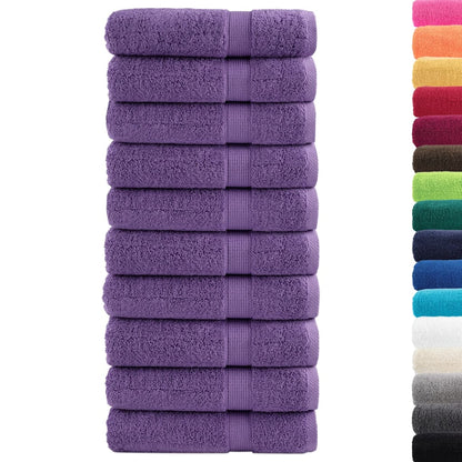 Premium Shower Towels SOLUND 10 pcs Purple 70x140 cm 600 gsm