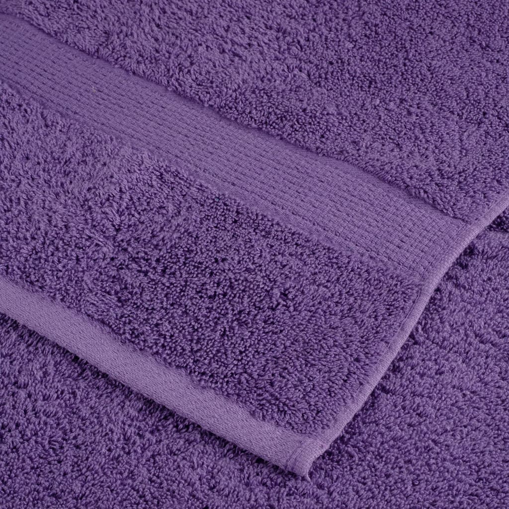 Premium Shower Towels SOLUND 10 pcs Purple 70x140 cm 600 gsm