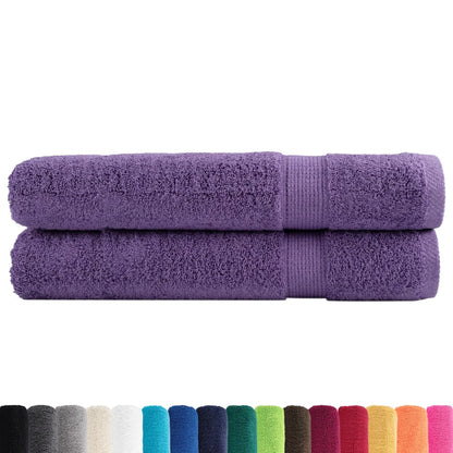 Premium Sauna Towels SOLUND 2 pcs Purple 80x200 cm 600 gsm