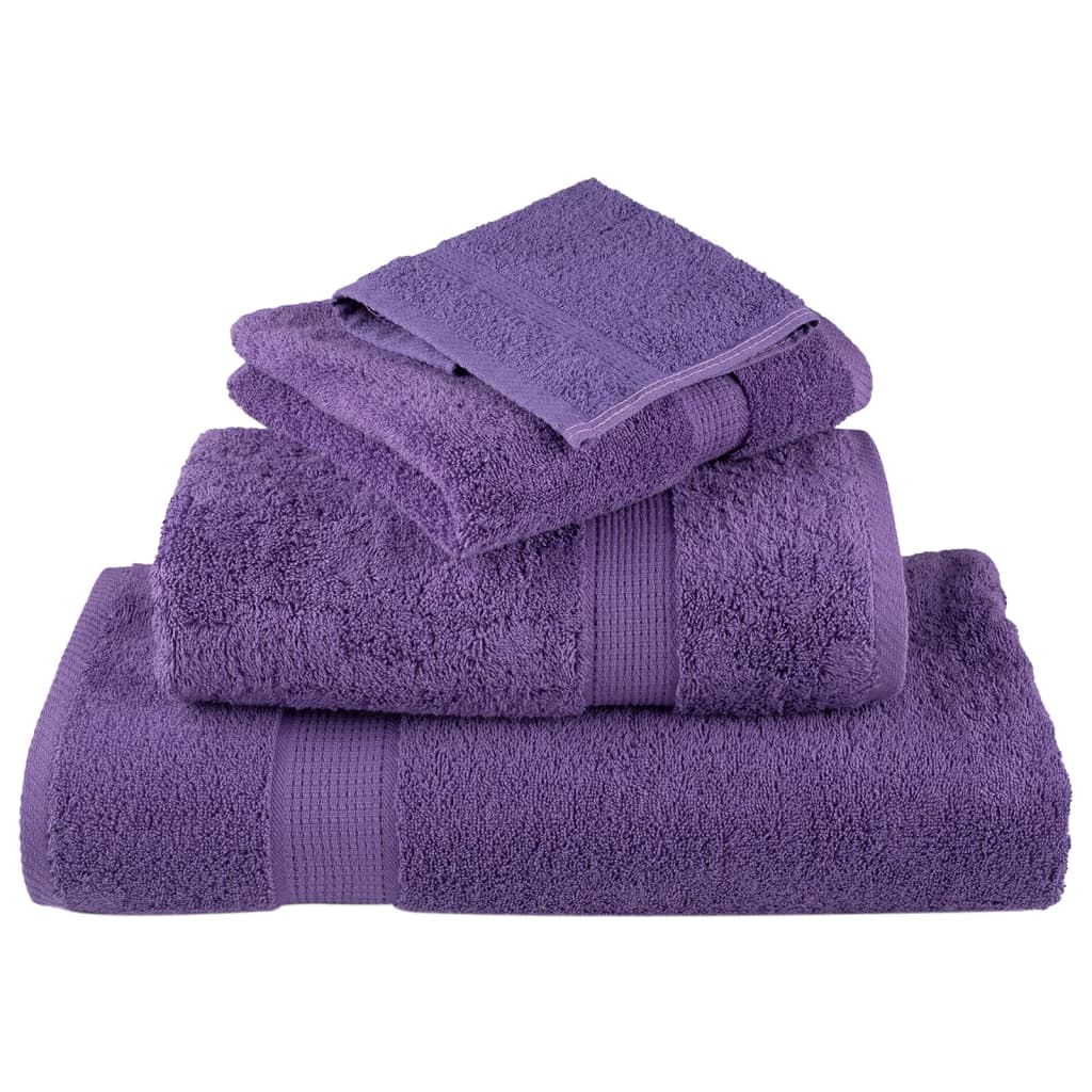 Premium Sauna Towels SOLUND 10 pcs Purple 80x200 cm 600 gsm