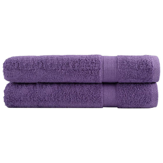 Premium Towels SOLUND 2 pcs Purple 100x200 cm 600 gsm