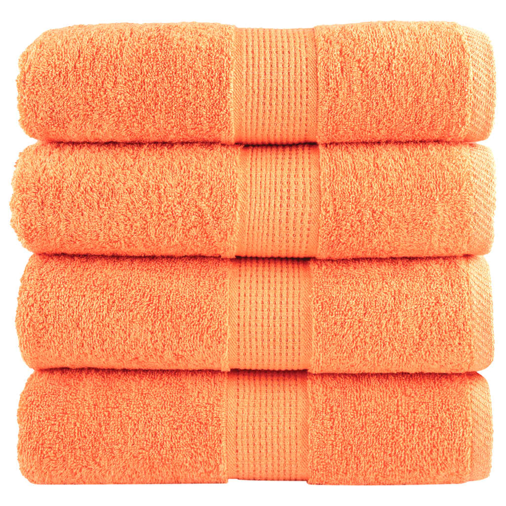 Premium Soap Towels SOLUND 4 pcs Orange 30x30 cm 600 gsm