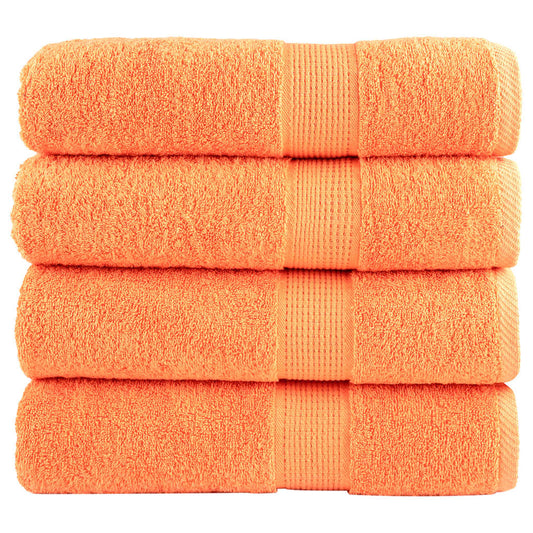 Premium Shower Towels SOLUND 4 pcs Orange 70x140 cm 600 gsm