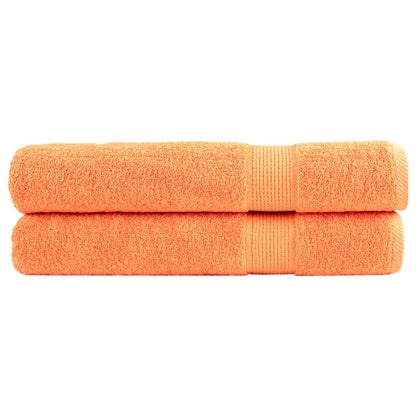 Premium Sauna Towels SOLUND 2 pcs Orange 80x200 cm 600 gsm