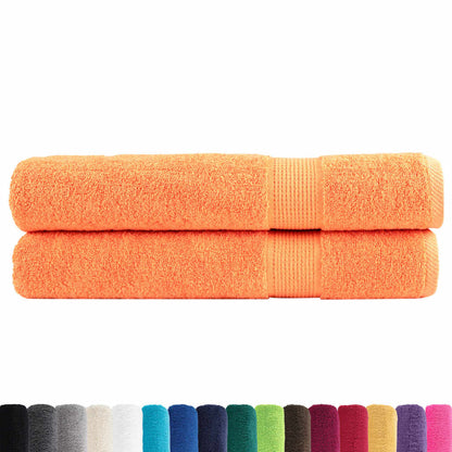 Premium Sauna Towels SOLUND 2 pcs Orange 80x200 cm 600 gsm