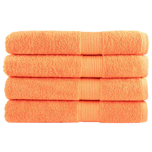 Premium Sauna Towels SOLUND 4 pcs Orange 80x200 cm 600 gsm