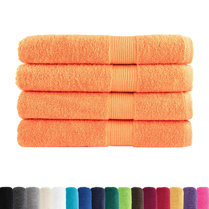 Premium Sauna Towels SOLUND 4 pcs Orange 80x200 cm 600 gsm