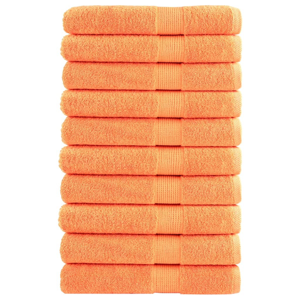 Premium Sauna Towels SOLUND 10 pcs Orange 80x200 cm 600 gsm