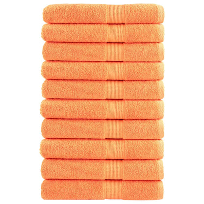 Premium Sauna Towels SOLUND 10 pcs Orange 80x200 cm 600 gsm