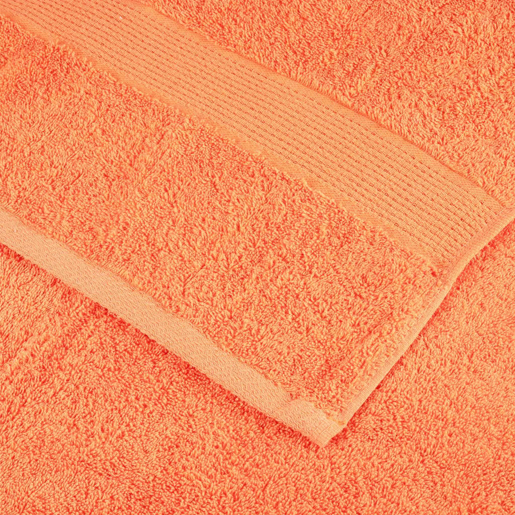 Premium Sauna Towels SOLUND 10 pcs Orange 80x200 cm 600 gsm