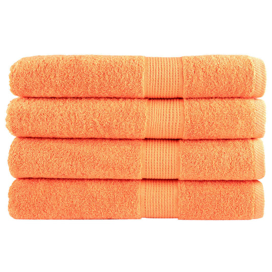 Premium Towels SOLUND 4 pcs Orange 100x200 cm 600 gsm