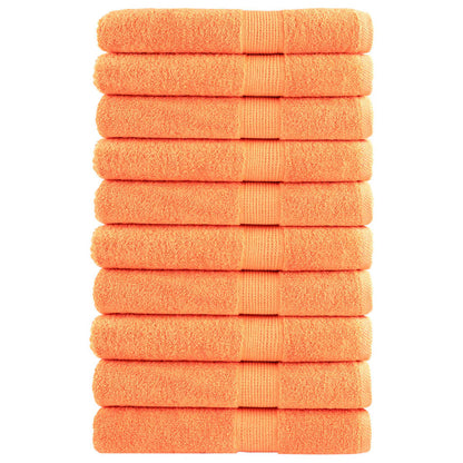 Premium Towels SOLUND 10 pcs Orange 100x200 cm 600 gsm