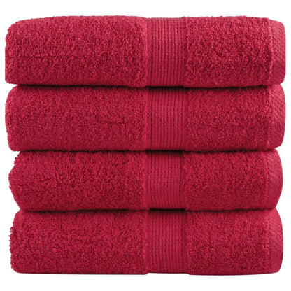 Premium Soap Towels SOLUND 4 pcs Red 30x30 cm 600 gsm