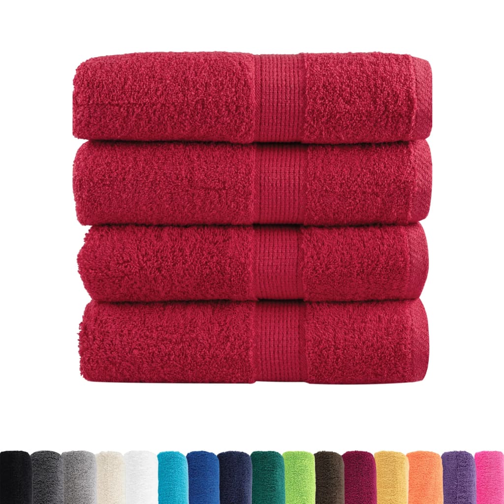 Premium Soap Towels SOLUND 4 pcs Red 30x30 cm 600 gsm