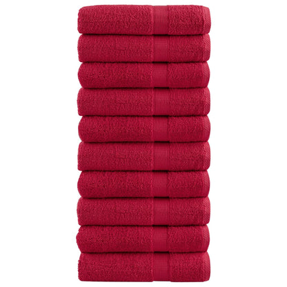 Premium Shower Towels SOLUND 10 pcs Red 70x140 cm 600 gsm