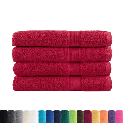 Premium Sauna Towels SOLUND 4 pcs Red 80x200 cm 600 gsm