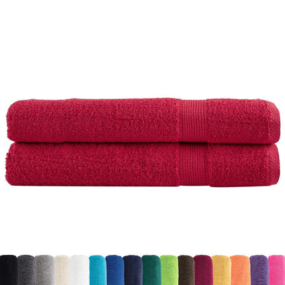 Premium Towels SOLUND 2 pcs Red 100x200 cm 600 gsm