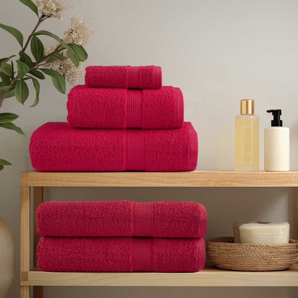 Premium Towels SOLUND 2 pcs Red 100x200 cm 600 gsm