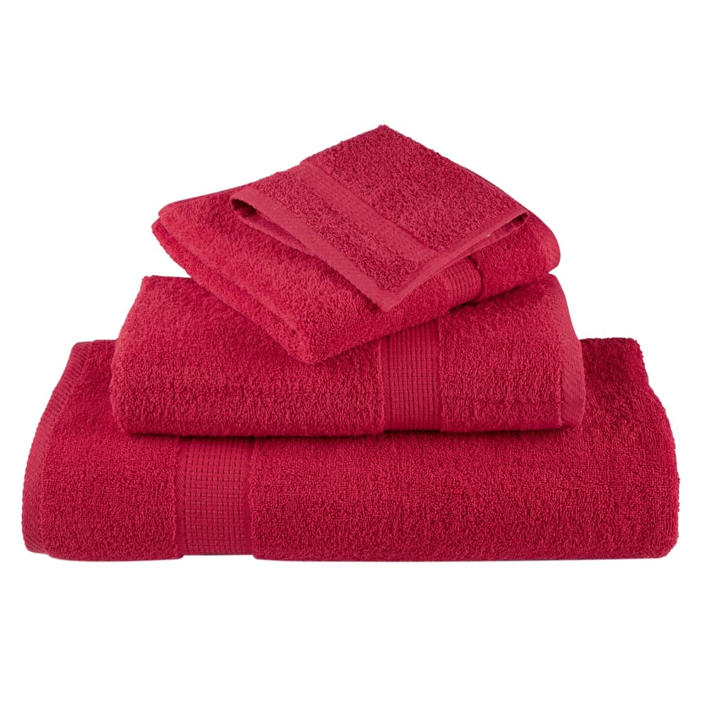 Premium Towels SOLUND 2 pcs Red 100x200 cm 600 gsm