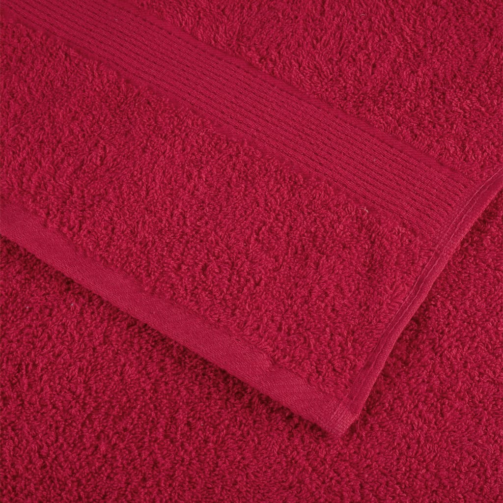 Premium Towels SOLUND 10 pcs Red 100x200 cm 600 gsm