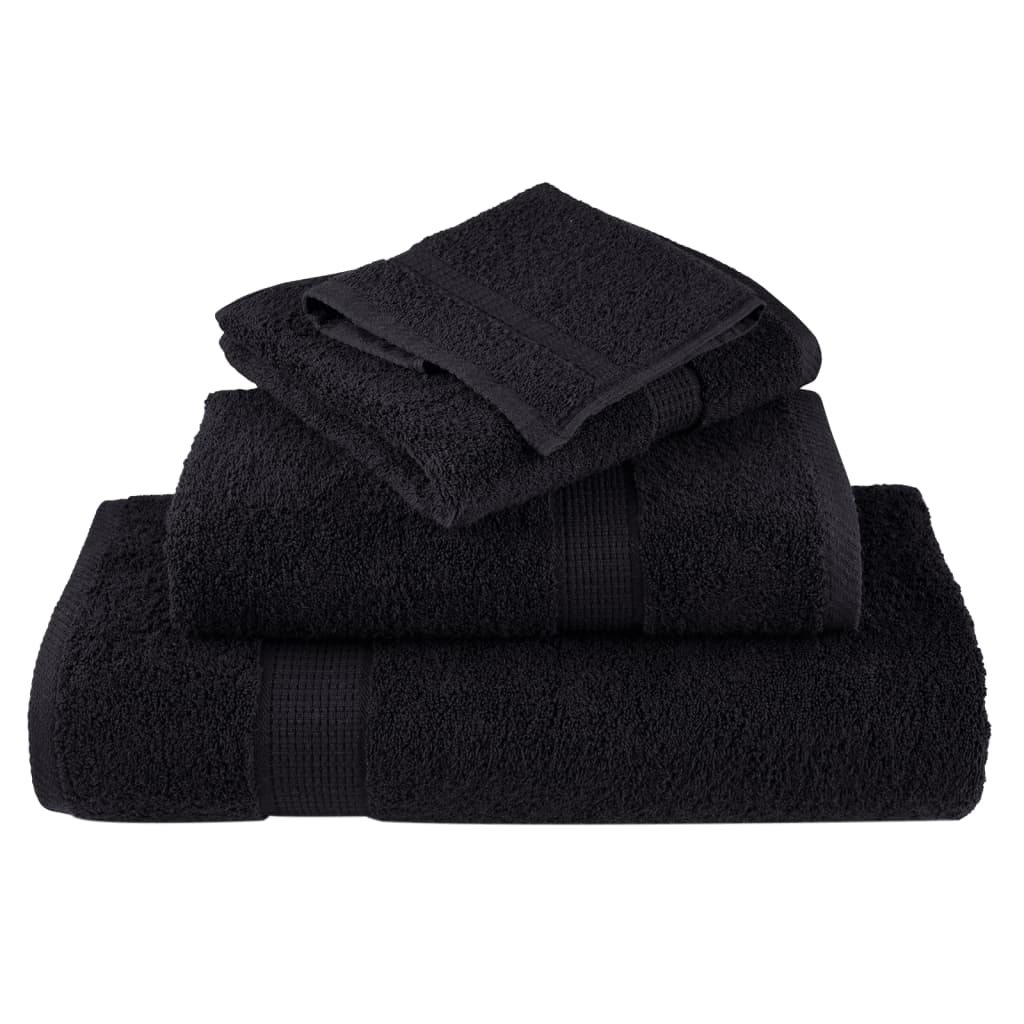 Premium Soap Towels SOLUND 2 pcs Black 30x30 cm 600 gsm