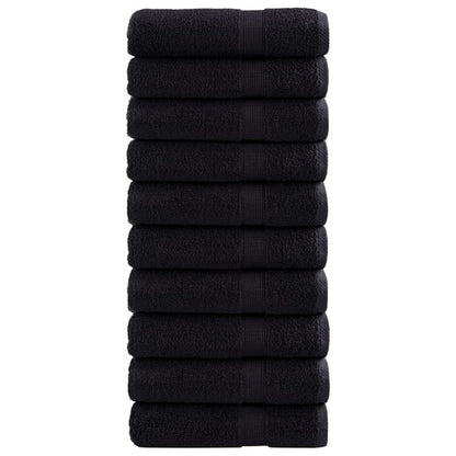 Premium Shower Towels SOLUND 10 pcs Black 70x140 cm 600 gsm