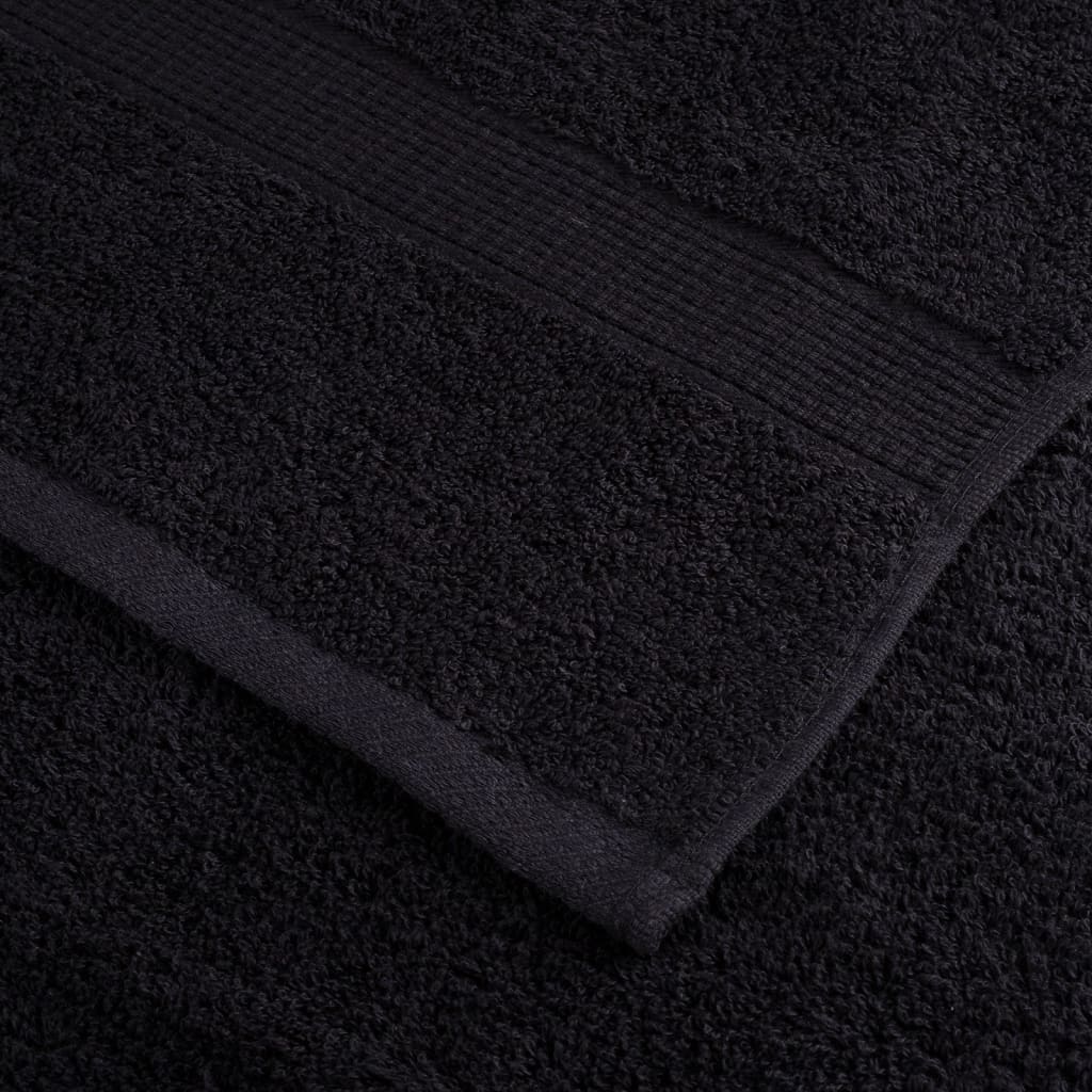 Premium Sauna Towels SOLUND 2 pcs Black 80x200 cm 600 gsm