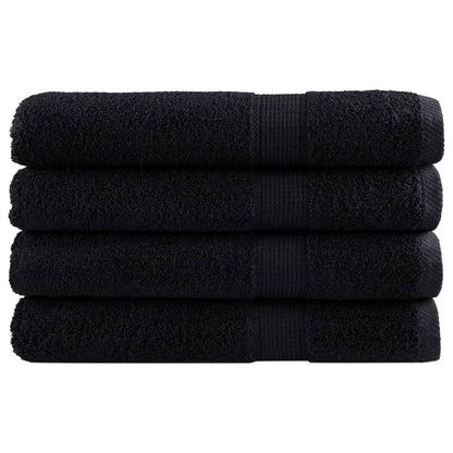 Premium Sauna Towels SOLUND 4 pcs Black 80x200 cm 600 gsm