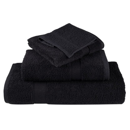 Premium Sauna Towels SOLUND 10 pcs Black 80x200 cm 600 gsm