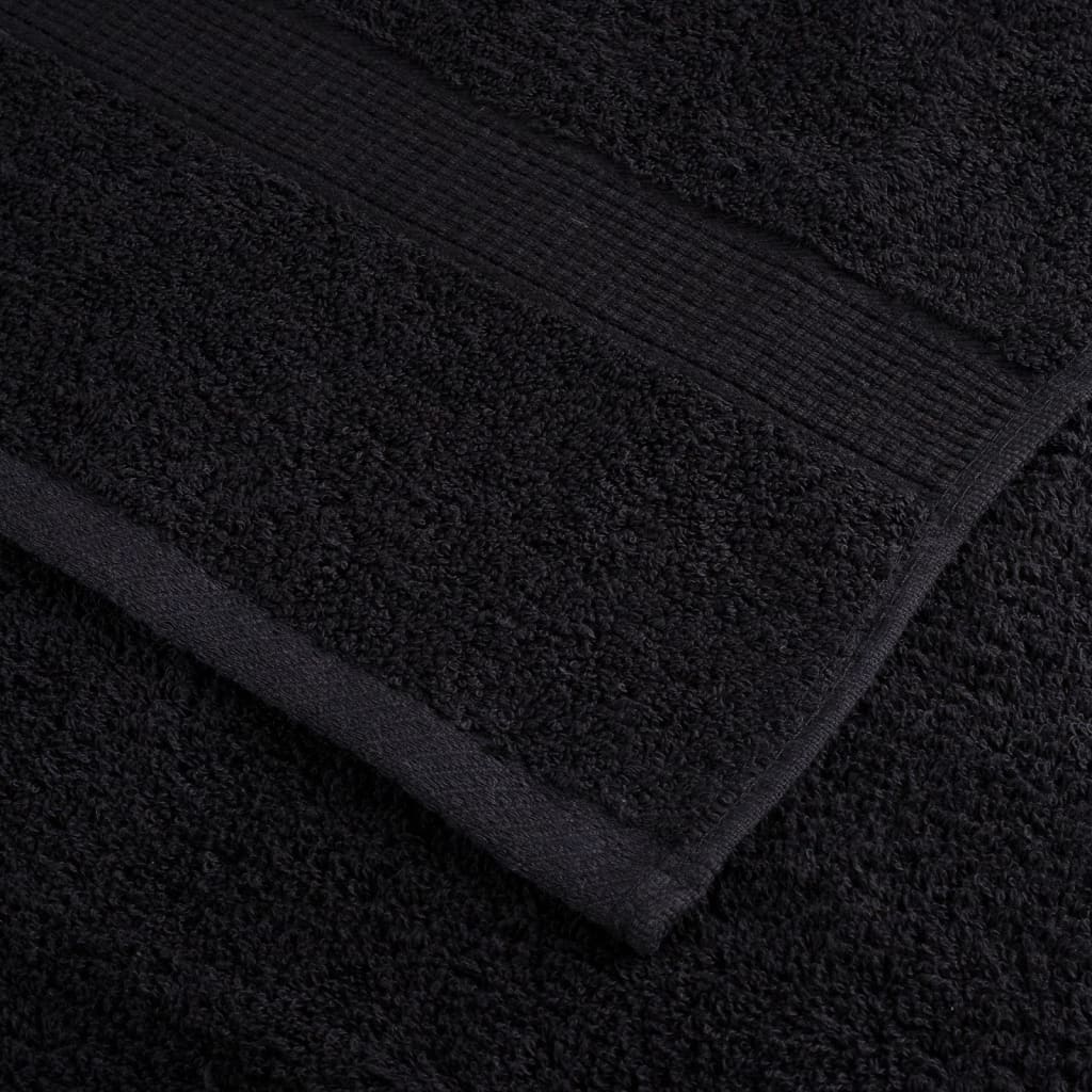 Premium Towels SOLUND 4 pcs Black 100x200 cm 600 gsm