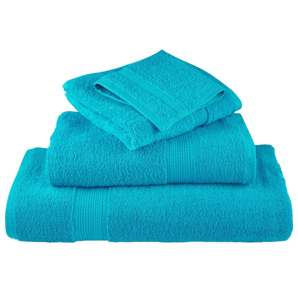 Premium Soap Towels SOLUND 4 pcs Turquoise 30x30 cm 600 gsm