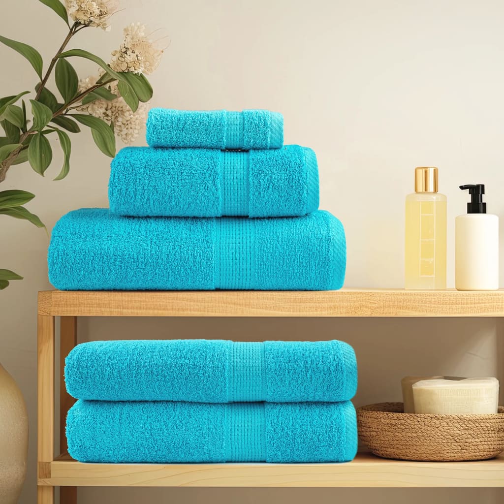 Premium Hand Towels SOLUND 10 pcs Turquoise 50x100 cm 600 gsm