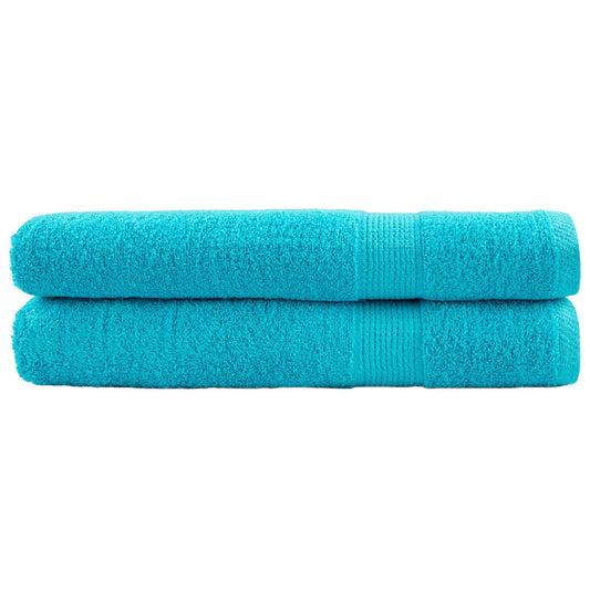 Premium Sauna Towels SOLUND 2 pcs Turquoise 80x200 cm 600 gsm